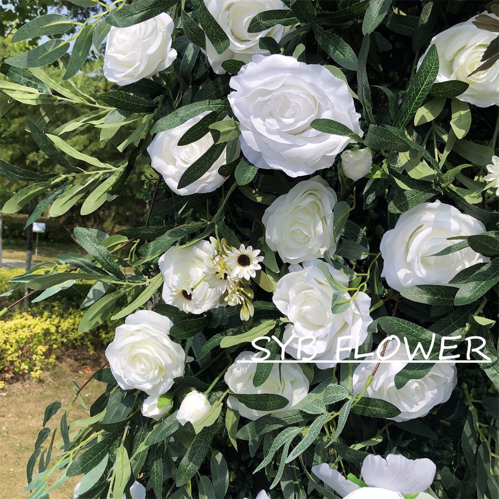 #324 Customized 3D/5D Cloth Back Roll up Articifial Flower Wall Backdrop For Wedding Event Party Decoration