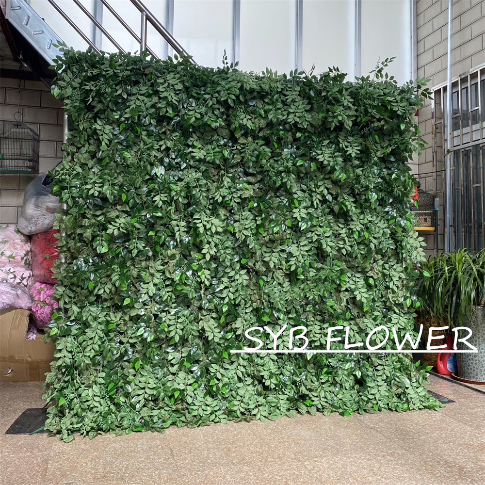 #328 Customized 3D/5D Cloth Back Roll up Articifial Flower Wall Backdrop For Wedding Event Party Decoration