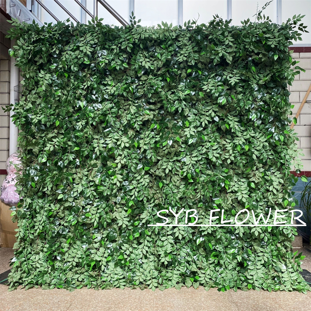 #328 Customized 3D/5D Cloth Back Roll up Articifial Flower Wall Backdrop For Wedding Event Party Decoration