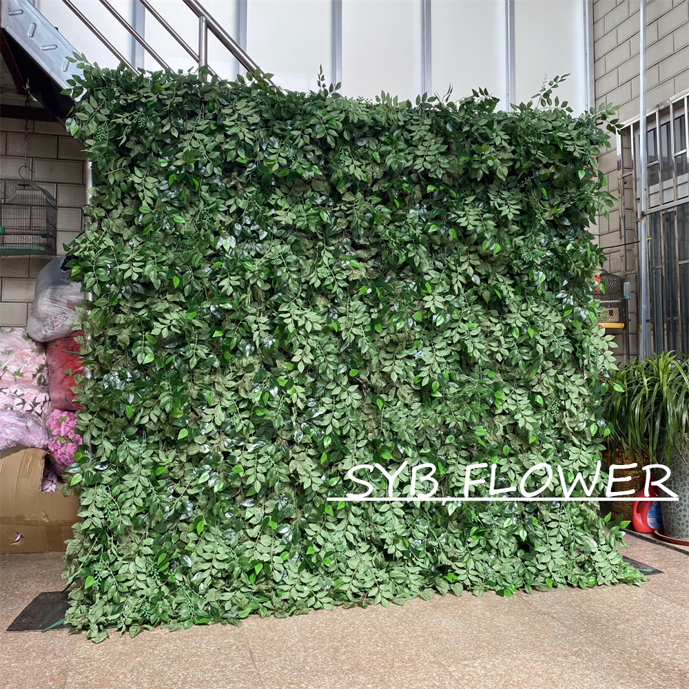 #328 Customized 3D/5D Cloth Back Roll up Articifial Flower Wall Backdrop For Wedding Event Party Decoration