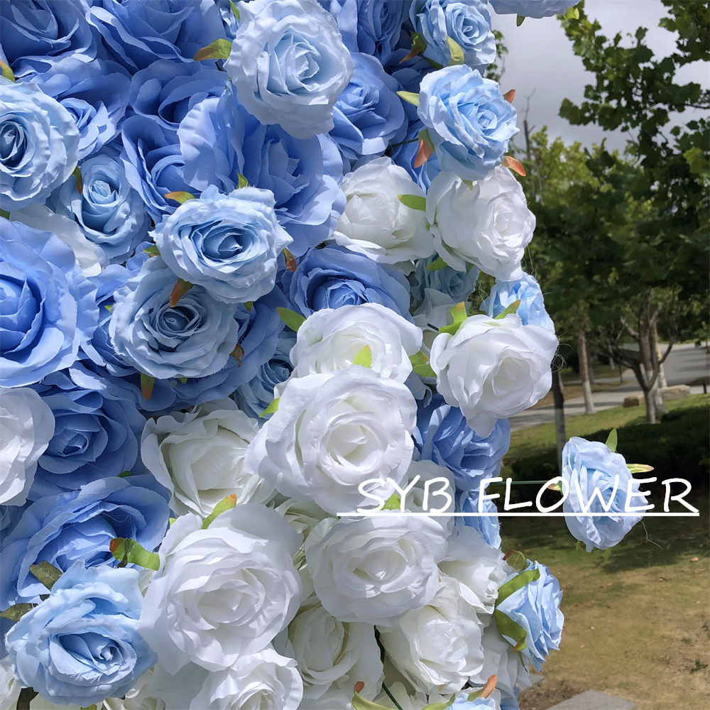#BDJ105 Customized 3D/5D Cloth Back Roll up Articifial Flower Wall Backdrop For Wedding Event Party Decoration