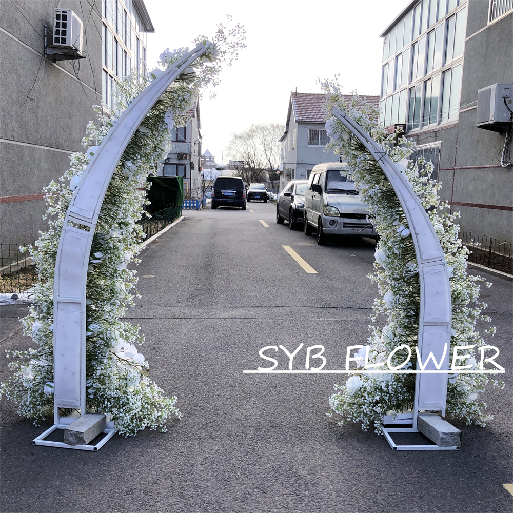 AC-009 Wholesale Customized Wedding Arch Silk Artificial Flower Gate Flower Arch Backdrop For Wedding Decoration With Free Shipping