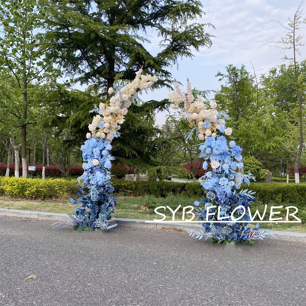AC-050 Wholesale Customized Wedding Arch Silk Artificial Flower Gate Flower Arch Backdrop For Wedding Decoration With Free Shipping