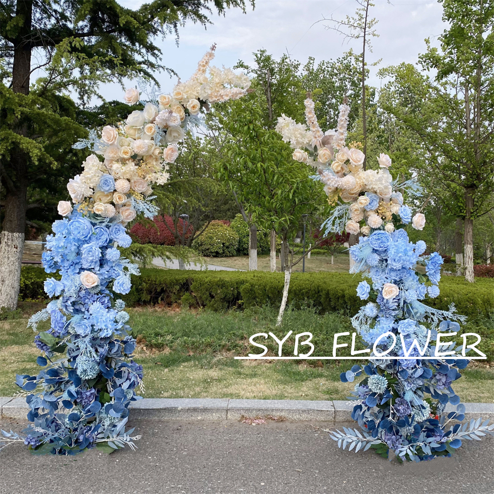 AC-050 Wholesale Customized Wedding Arch Silk Artificial Flower Gate Flower Arch Backdrop For Wedding Decoration With Free Shipping