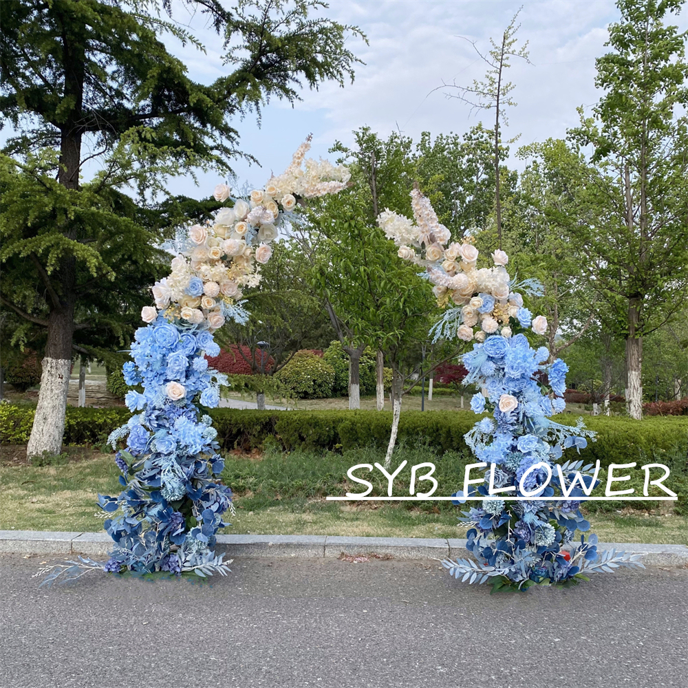 AC-050 Wholesale Customized Wedding Arch Silk Artificial Flower Gate Flower Arch Backdrop For Wedding Decoration With Free Shipping