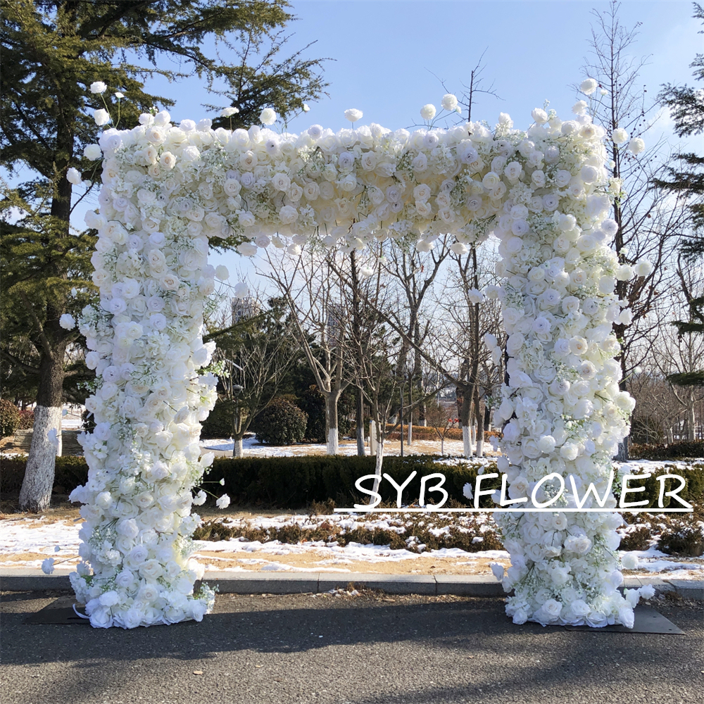 AC-062 Wholesale Customized Wedding Arch Silk Artificial Flower Gate Flower Arch Backdrop For Wedding Decoration With Free Shipping