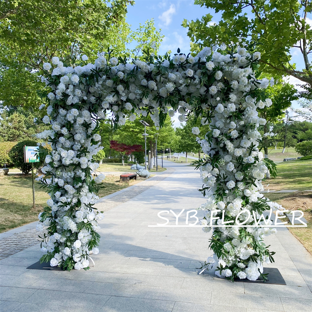 AC-061 Wholesale Customized Wedding Arch Silk Artificial Flower Gate Flower Arch Backdrop For Wedding Decoration With Free Shipping