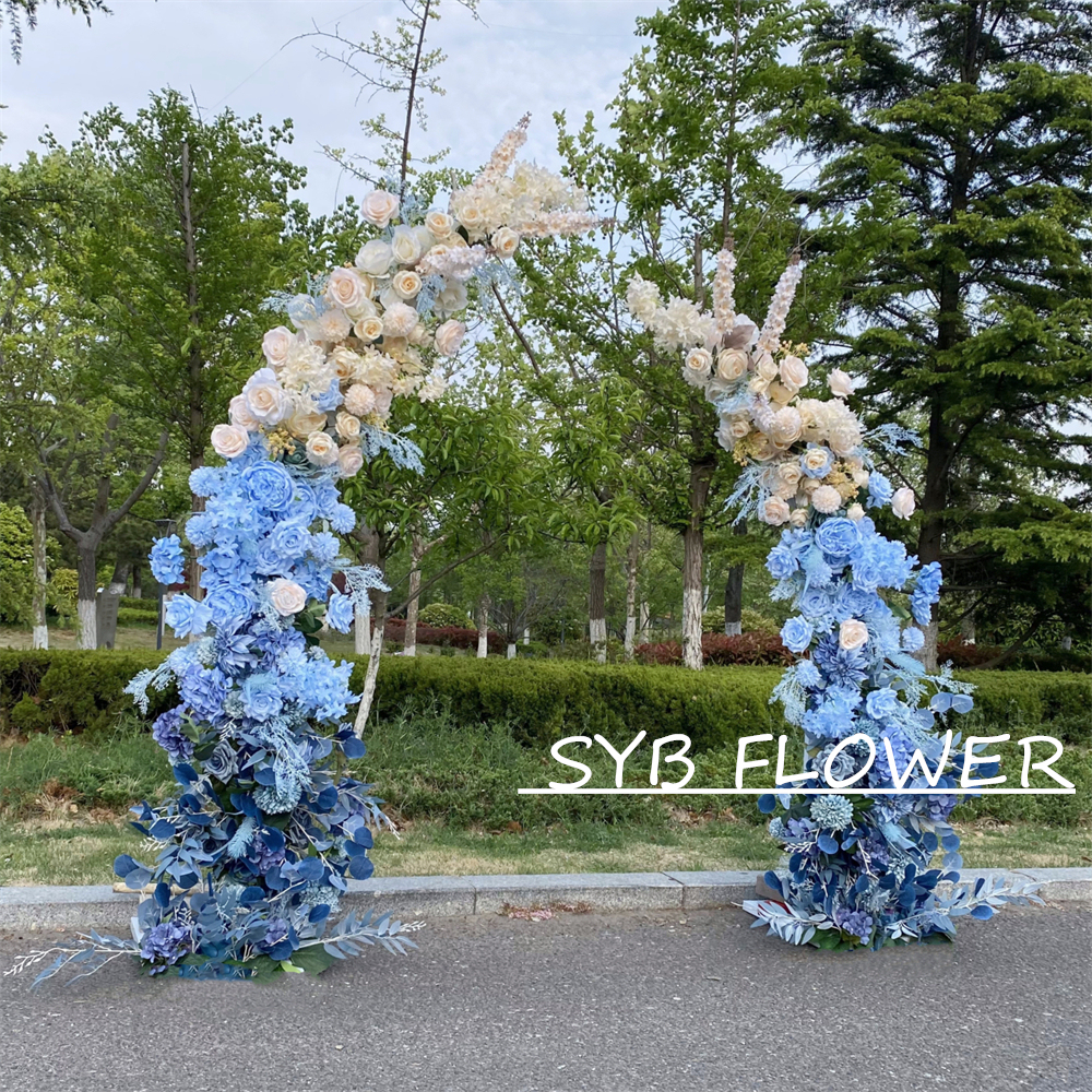 AC-050 Wholesale Customized Wedding Arch Silk Artificial Flower Gate Flower Arch Backdrop For Wedding Decoration With Free Shipping