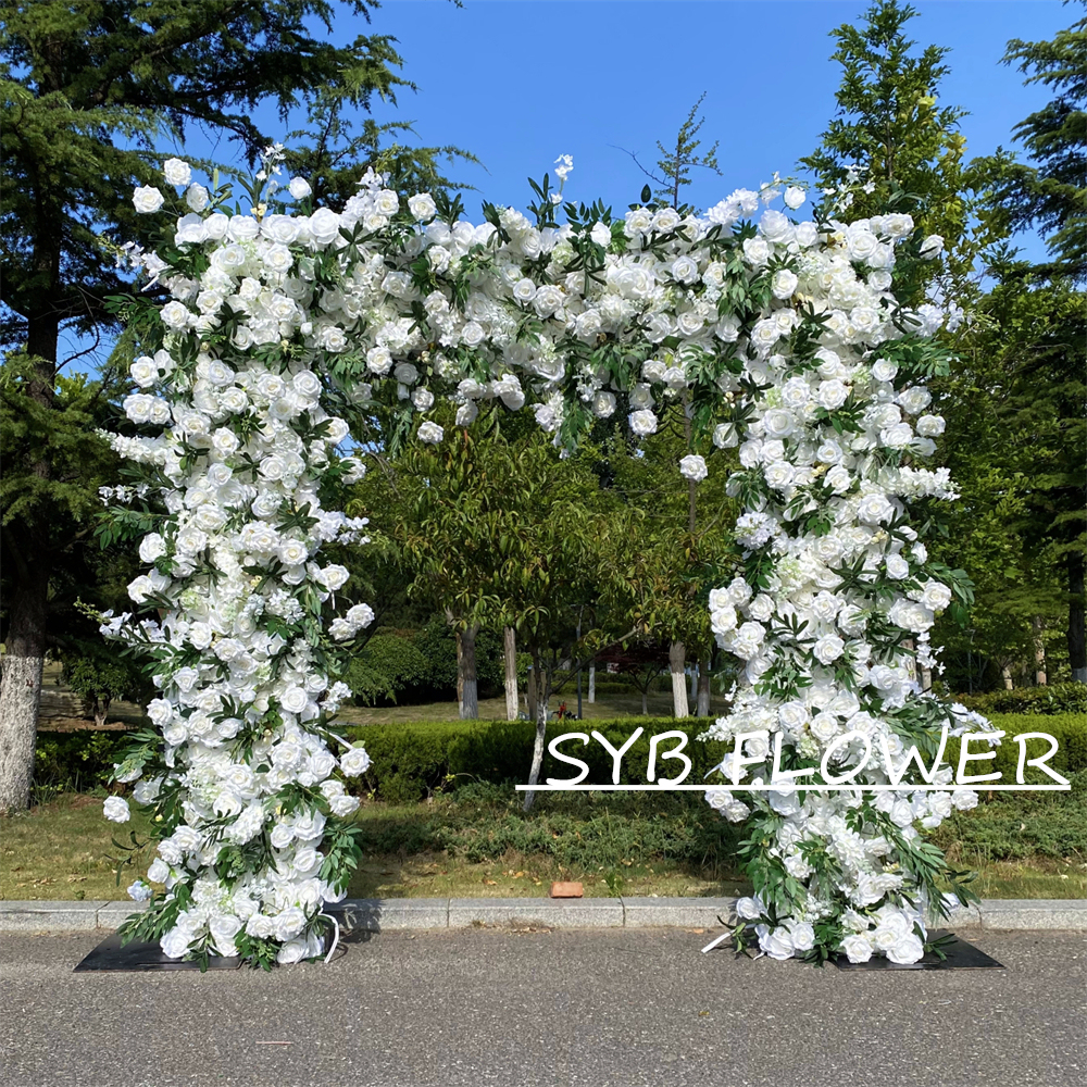 AC-061 Wholesale Customized Wedding Arch Silk Artificial Flower Gate Flower Arch Backdrop For Wedding Decoration With Free Shipping