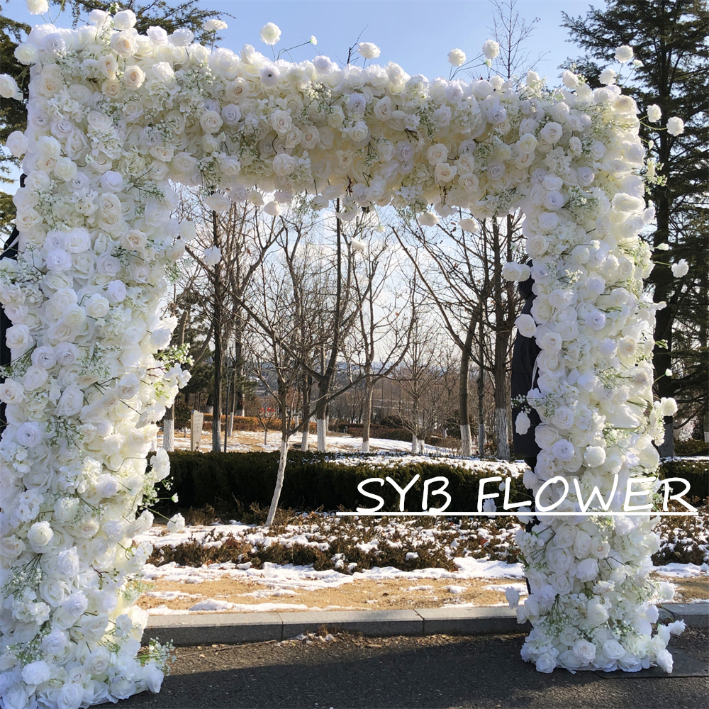 AC-062 Wholesale Customized Wedding Arch Silk Artificial Flower Gate Flower Arch Backdrop For Wedding Decoration With Free Shipping