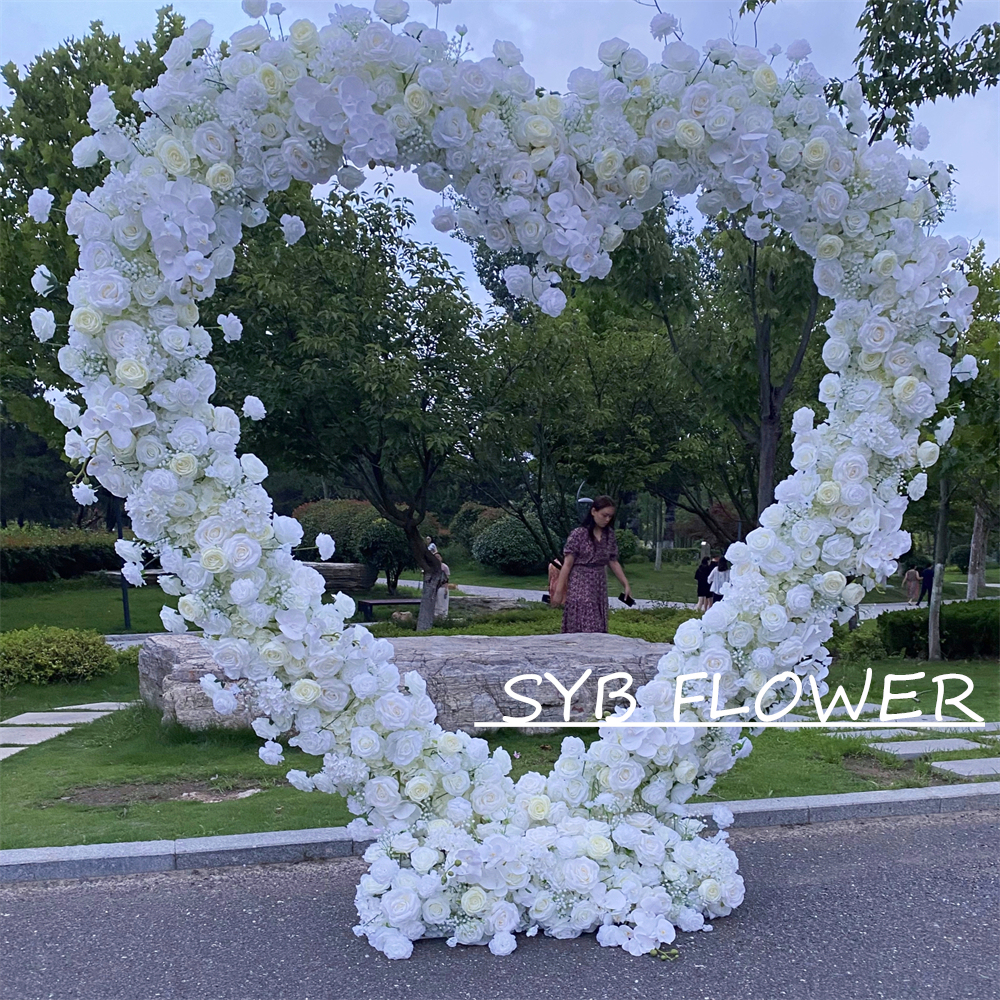 AC-066 Wholesale Customized Wedding Arch Silk Artificial Flower Gate Flower Arch Backdrop For Wedding Decoration With Free Shipping