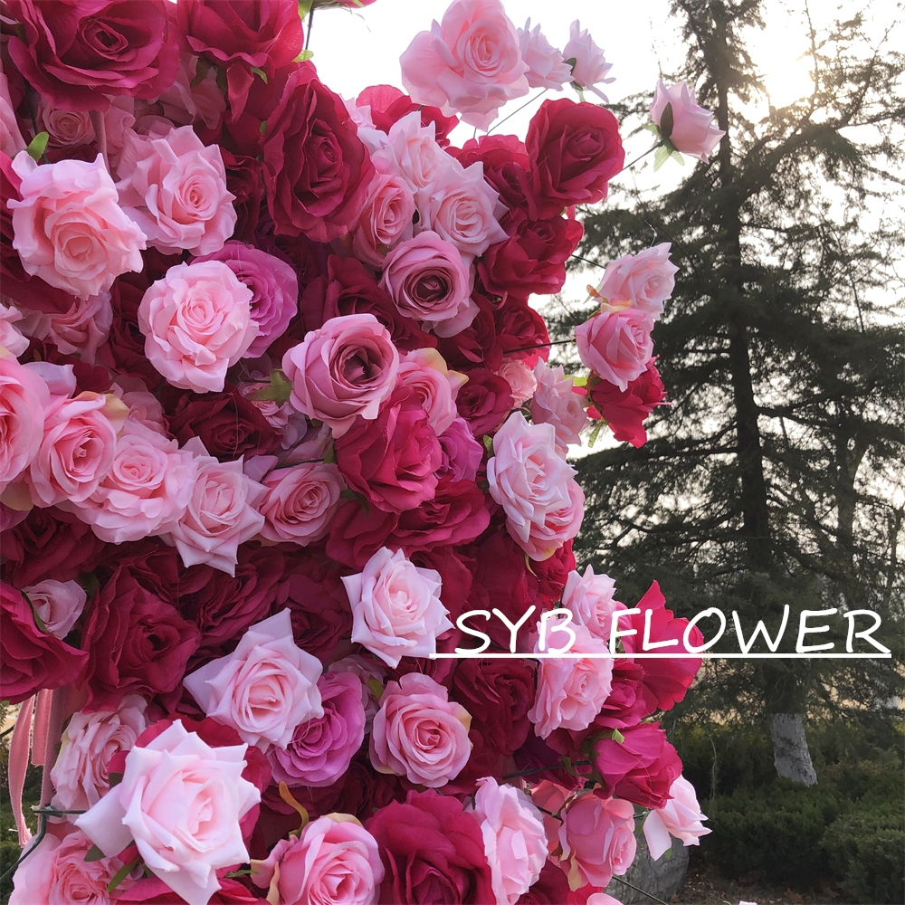 AC-058 Wholesale Customized Wedding Arch Silk Artificial Flower Gate Flower Arch Backdrop For Wedding Decoration With Free Shipping