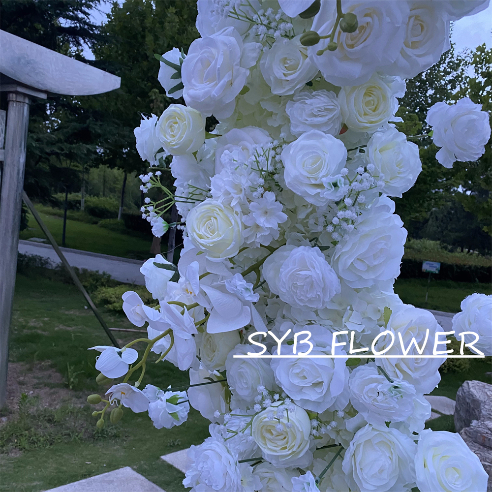 AC-066 Wholesale Customized Wedding Arch Silk Artificial Flower Gate Flower Arch Backdrop For Wedding Decoration With Free Shipping