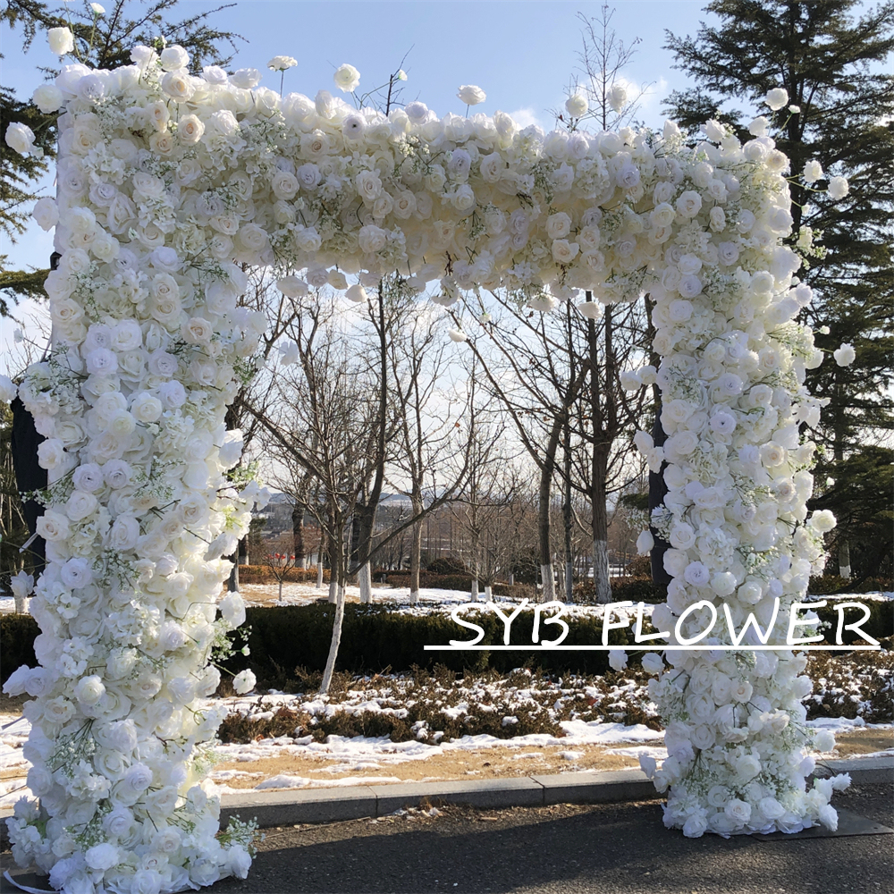AC-062 Wholesale Customized Wedding Arch Silk Artificial Flower Gate Flower Arch Backdrop For Wedding Decoration With Free Shipping