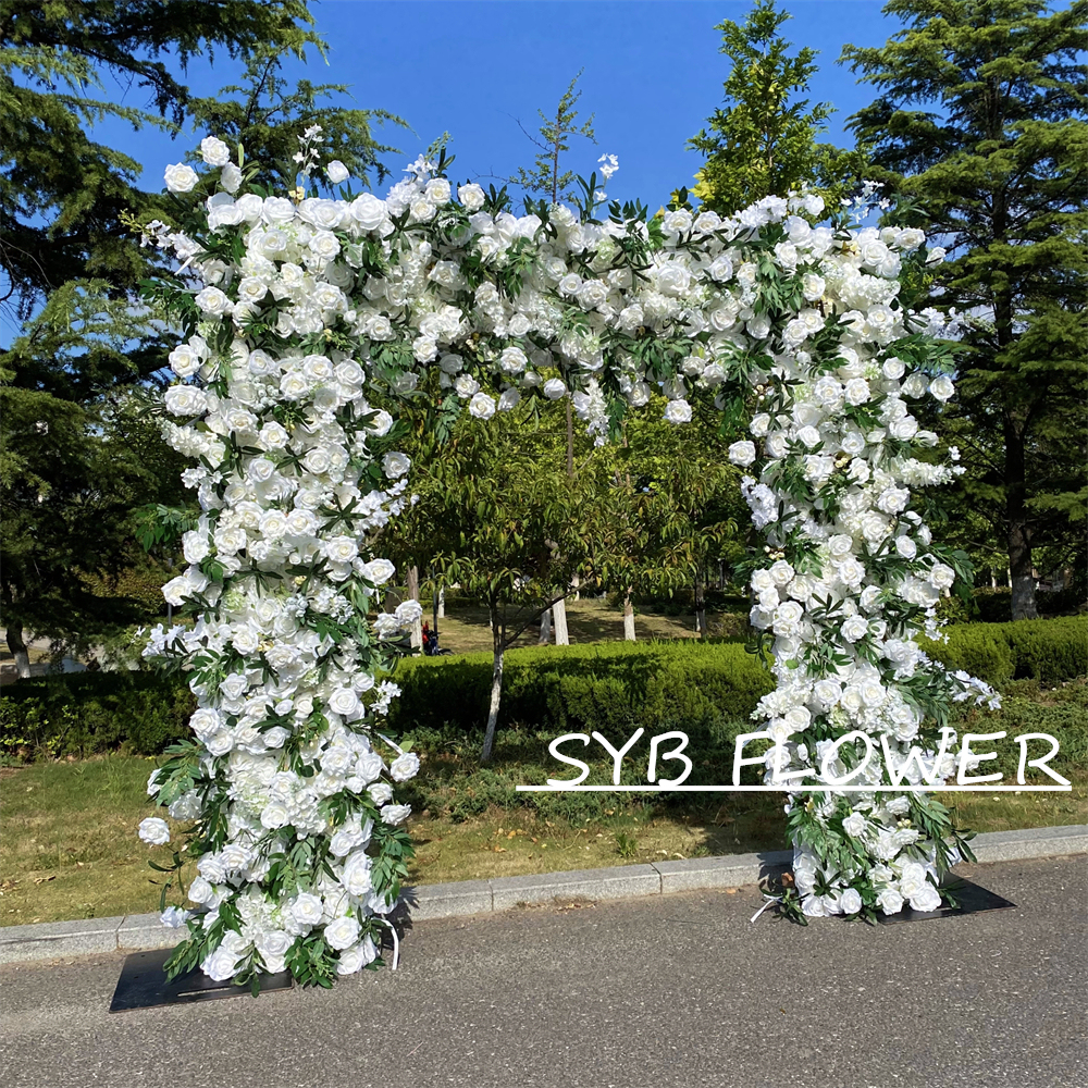AC-061 Wholesale Customized Wedding Arch Silk Artificial Flower Gate Flower Arch Backdrop For Wedding Decoration With Free Shipping