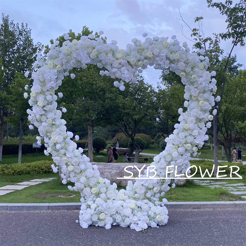 AC-066 Wholesale Customized Wedding Arch Silk Artificial Flower Gate Flower Arch Backdrop For Wedding Decoration With Free Shipping