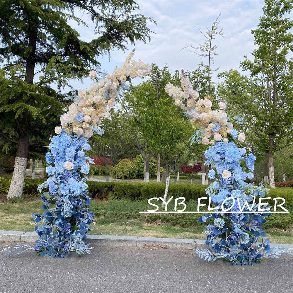 AC-050 Wholesale Customized Wedding Arch Silk Artificial Flower Gate Flower Arch Backdrop For Wedding Decoration With Free Shipping