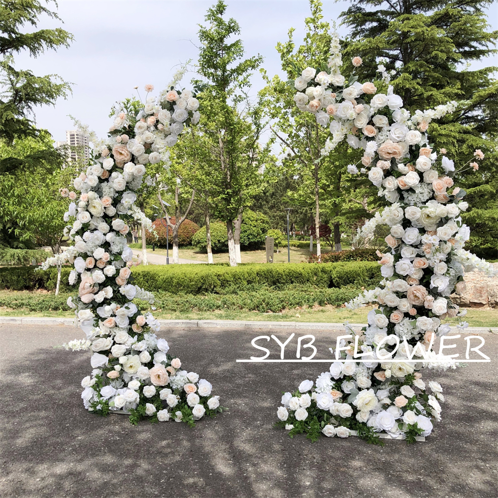 AC-059 Wholesale Customized Wedding Arch Silk Artificial Flower Gate Flower Arch Backdrop For Wedding Decoration With Free Shipping