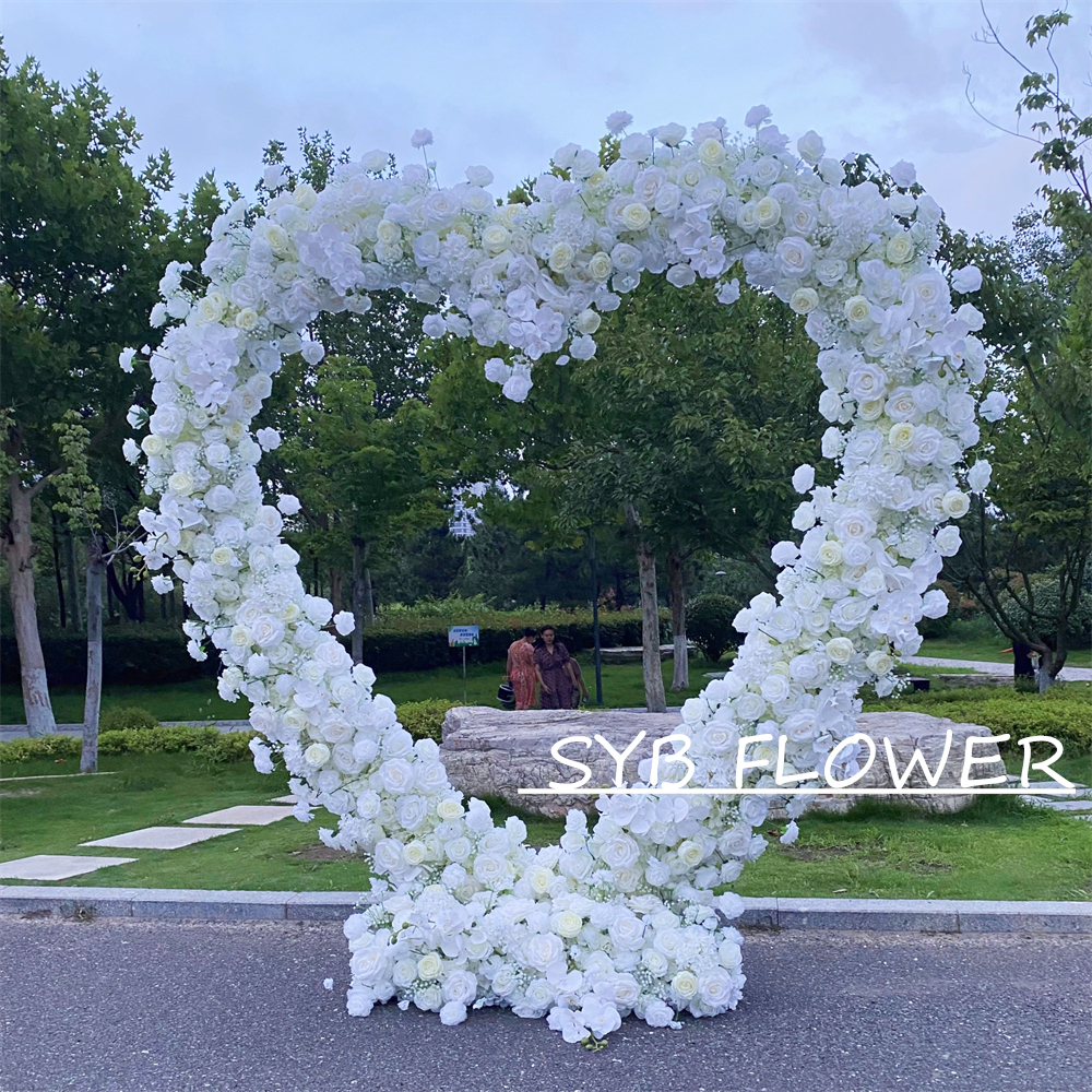 AC-066 Wholesale Customized Wedding Arch Silk Artificial Flower Gate Flower Arch Backdrop For Wedding Decoration With Free Shipping