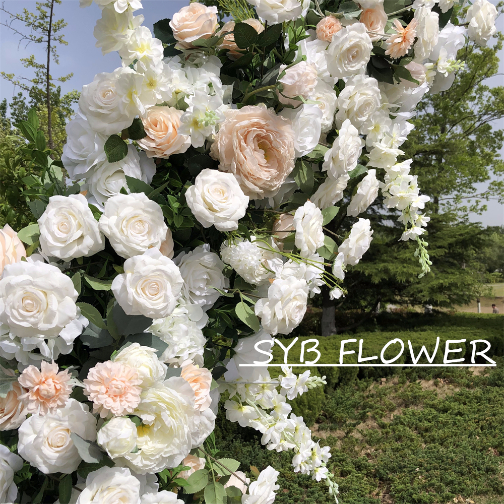 AC-059 Wholesale Customized Wedding Arch Silk Artificial Flower Gate Flower Arch Backdrop For Wedding Decoration With Free Shipping