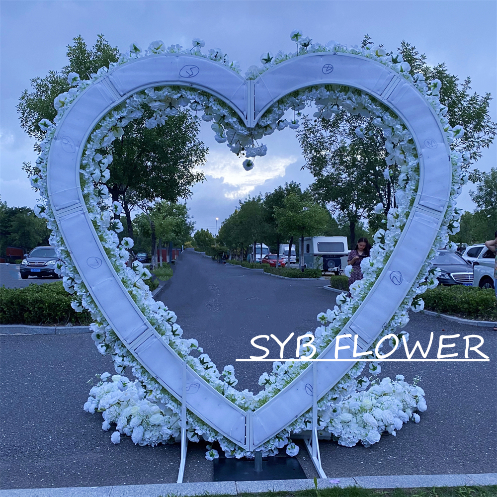 AC-066 Wholesale Customized Wedding Arch Silk Artificial Flower Gate Flower Arch Backdrop For Wedding Decoration With Free Shipping