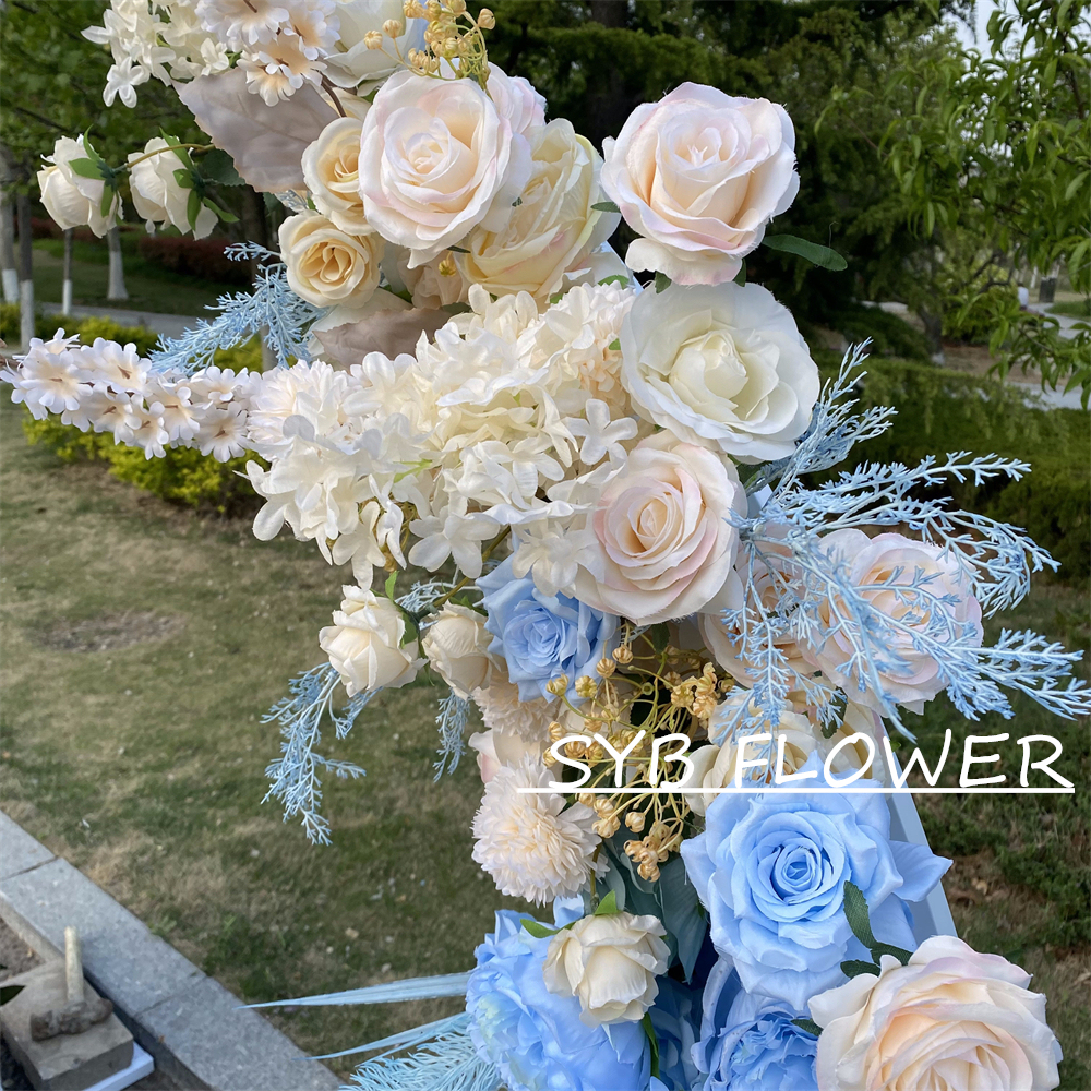 AC-050 Wholesale Customized Wedding Arch Silk Artificial Flower Gate Flower Arch Backdrop For Wedding Decoration With Free Shipping