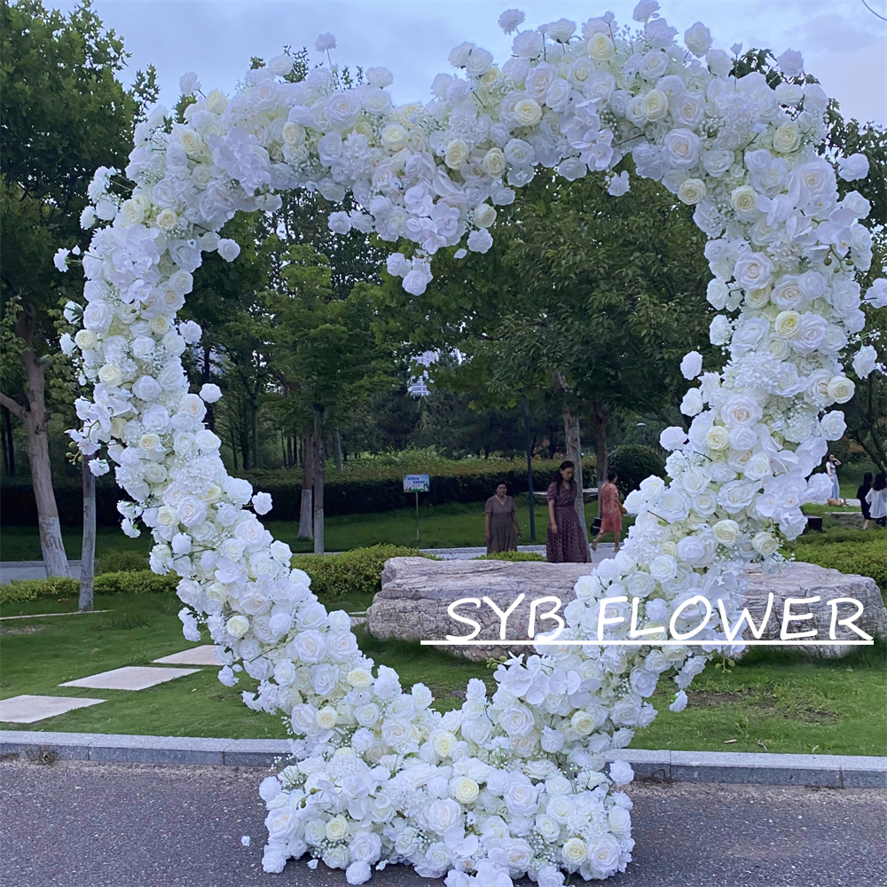AC-066 Wholesale Customized Wedding Arch Silk Artificial Flower Gate Flower Arch Backdrop For Wedding Decoration With Free Shipping