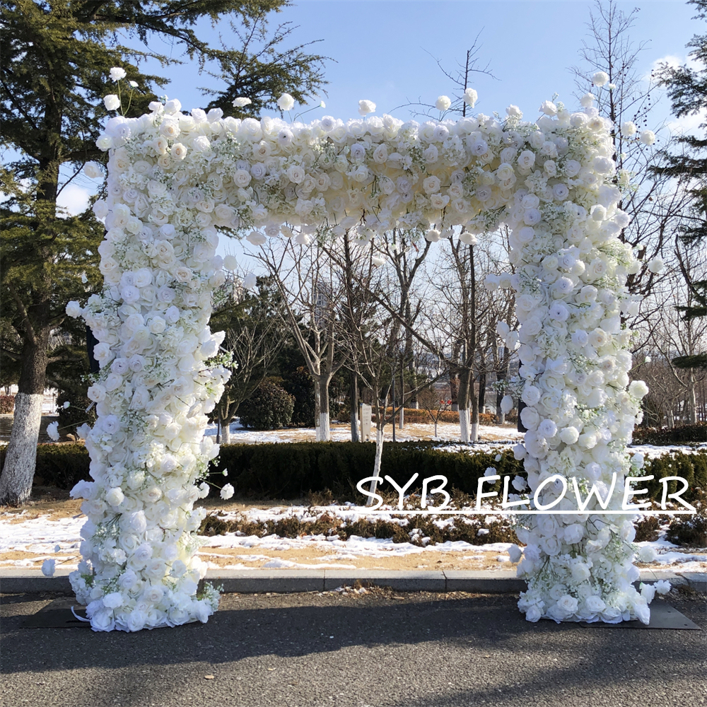 AC-062 Wholesale Customized Wedding Arch Silk Artificial Flower Gate Flower Arch Backdrop For Wedding Decoration With Free Shipping