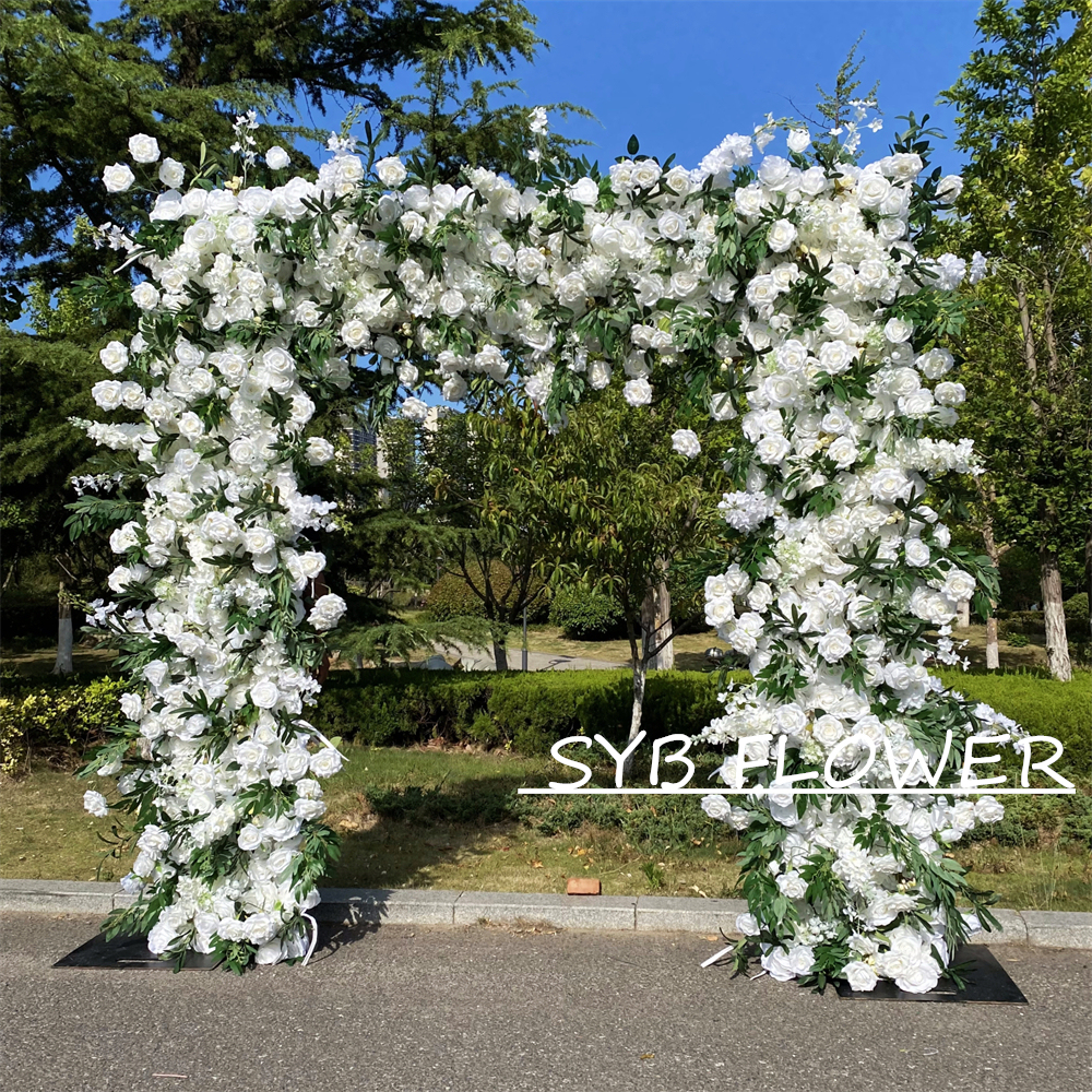 AC-061 Wholesale Customized Wedding Arch Silk Artificial Flower Gate Flower Arch Backdrop For Wedding Decoration With Free Shipping