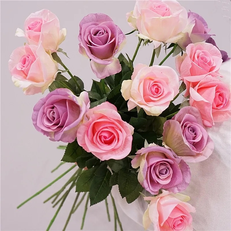 SYB-RT1016 SYB Flower Event Party Decoration Wholesale Factory Direct Luxury Artificial Flower Wedding Decoration Real Touch Rose Flowers
