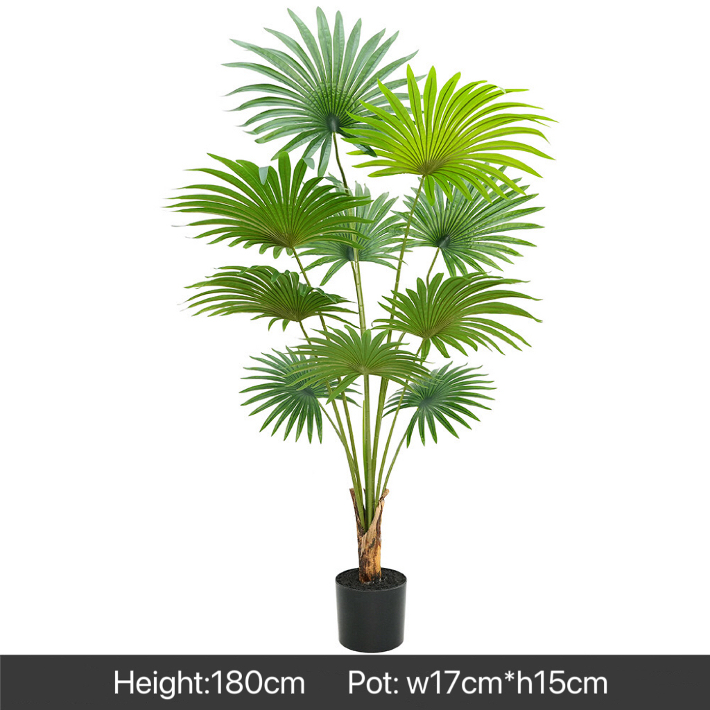AP008 Artificial FAN PALM Tree - Indoor Home/Garden Decorative Large Artificial Fun Palm Tree
