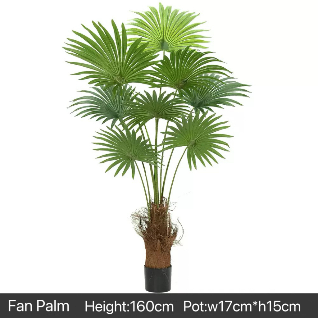 AP008 Artificial FAN PALM Tree - Indoor Home/Garden Decorative Large Artificial Fun Palm Tree