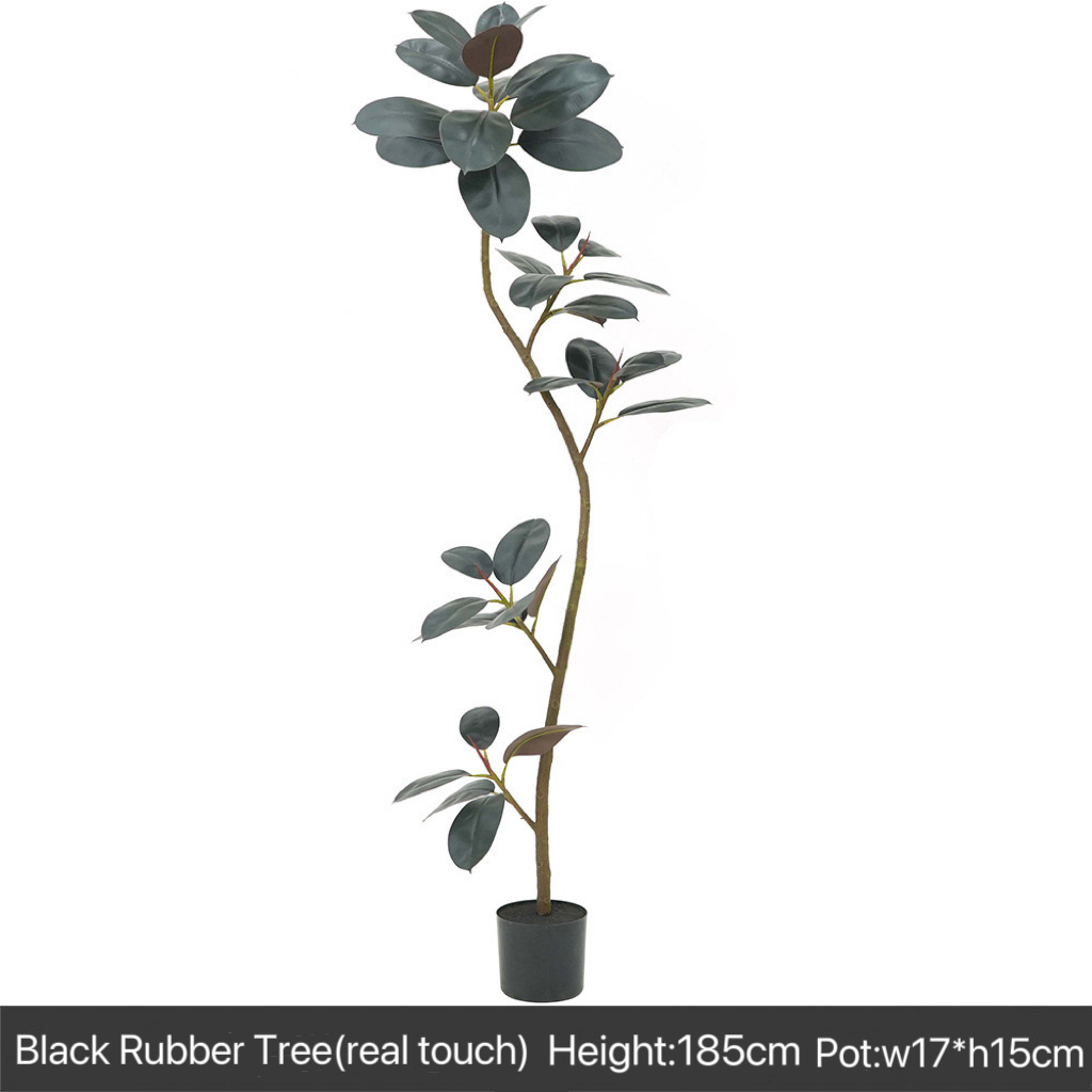 AP027 Artificial BLACK RUBBER TREE - Indoor Home/Garden Decorative Large Artificial Black Rubber Tree