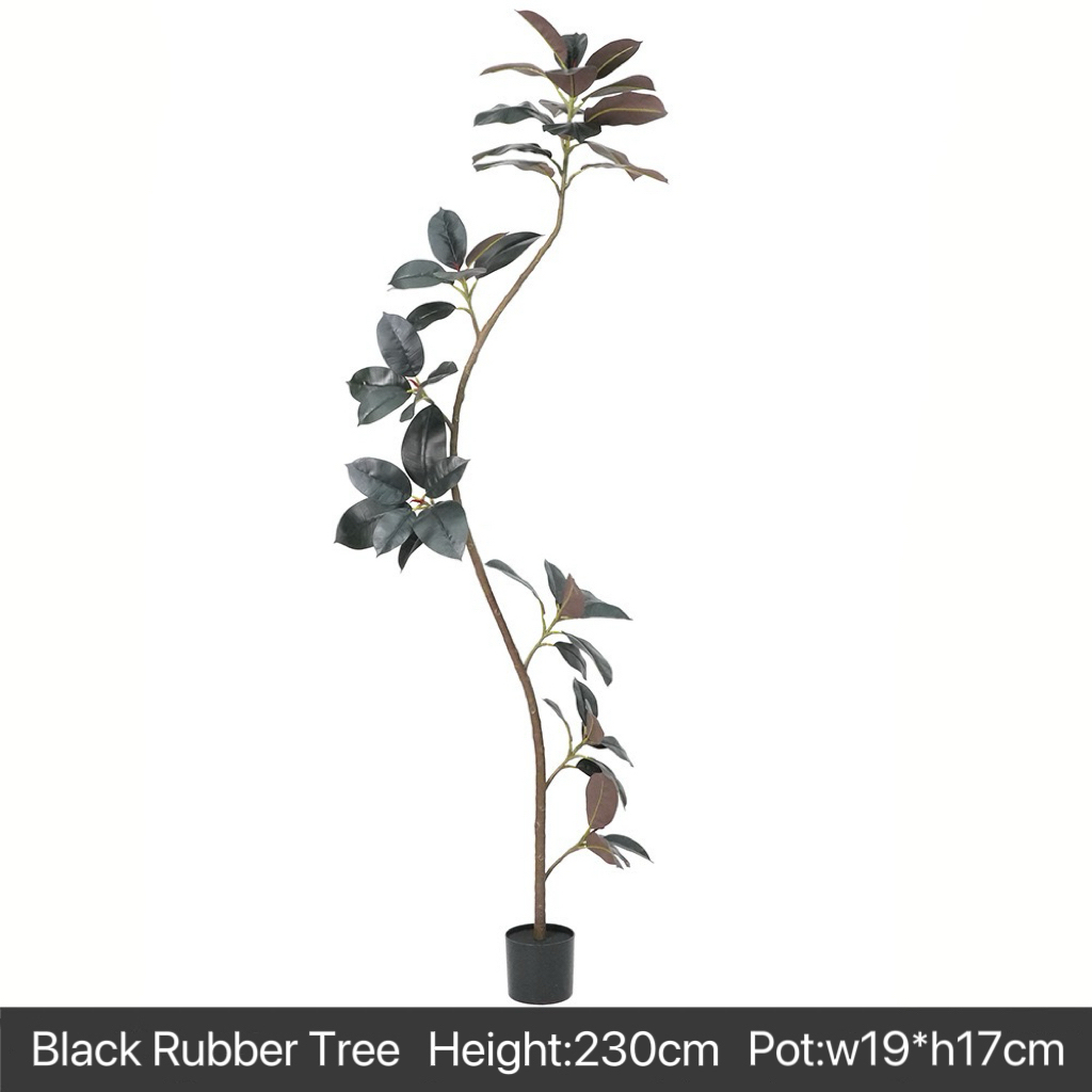 AP027 Artificial BLACK RUBBER TREE - Indoor Home/Garden Decorative Large Artificial Black Rubber Tree