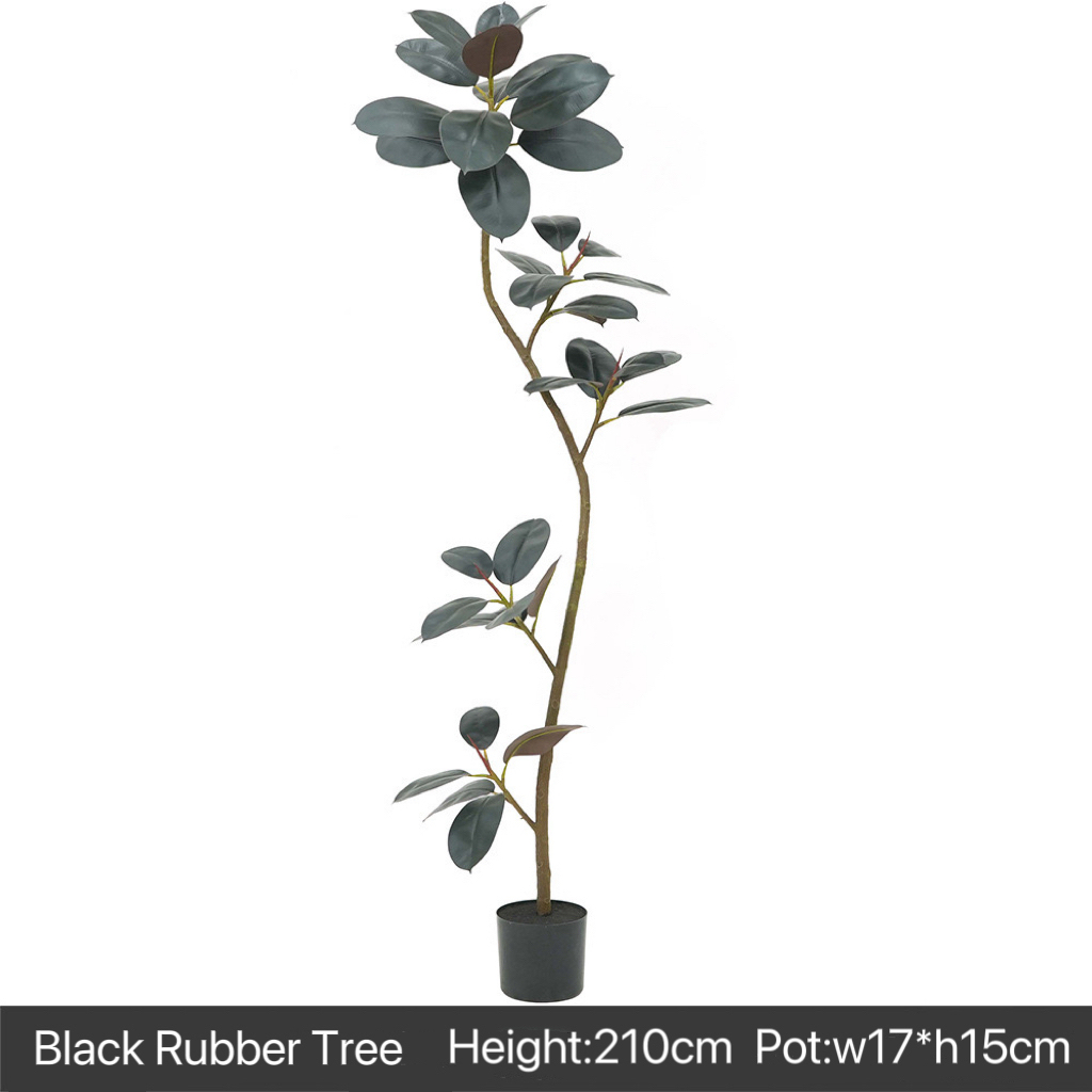 AP027 Artificial BLACK RUBBER TREE - Indoor Home/Garden Decorative Large Artificial Black Rubber Tree