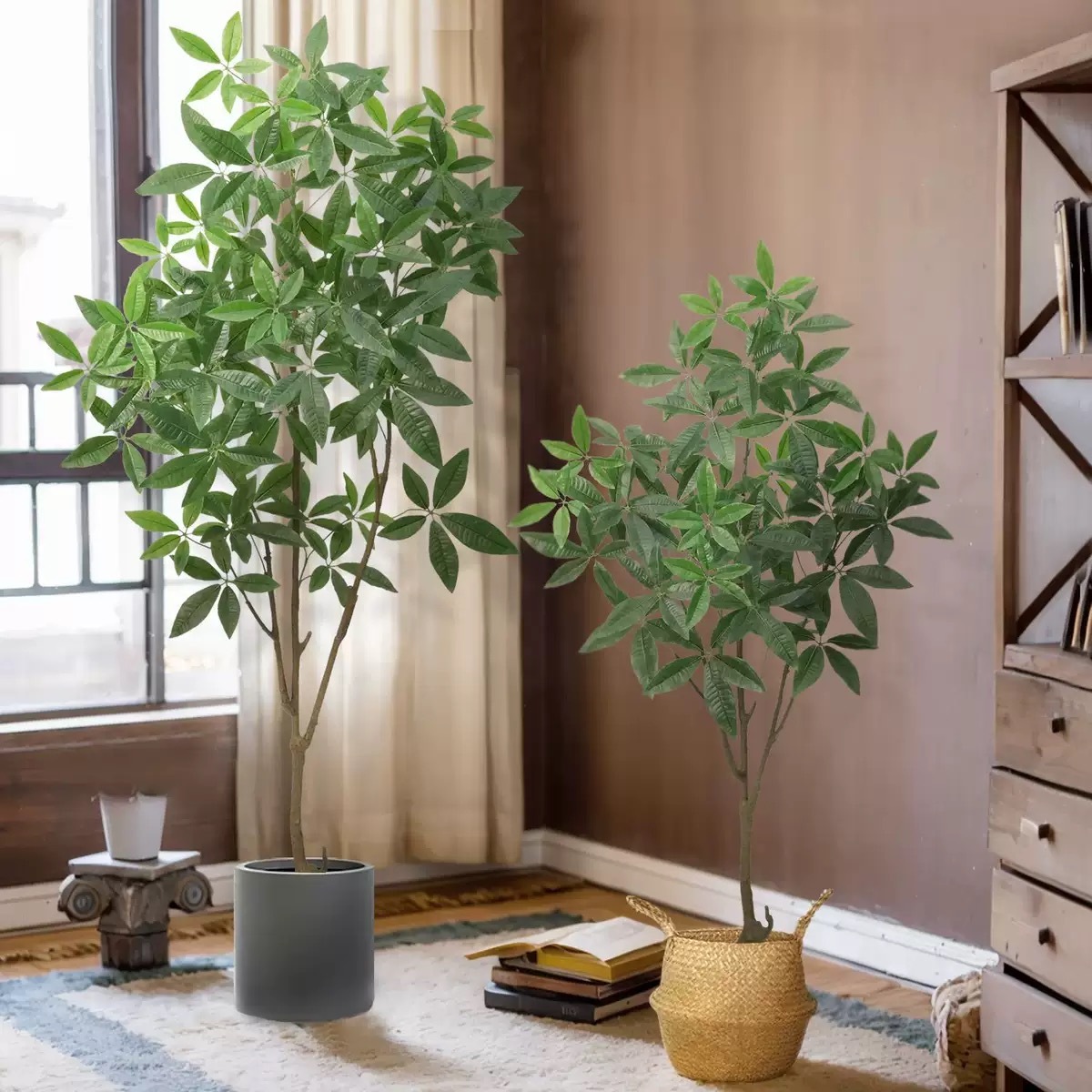 AP024 Artificial PACHIRA MACROCARPA - Indoor Home/Garden Decorative Large Artificial Pachira Macrocarpa Tree
