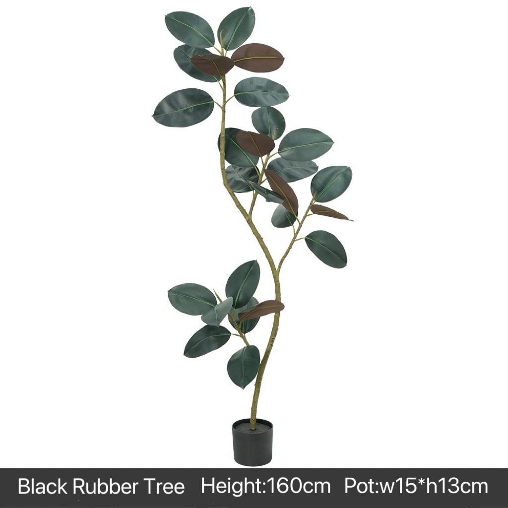 AP027 Artificial BLACK RUBBER TREE - Indoor Home/Garden Decorative Large Artificial Black Rubber Tree