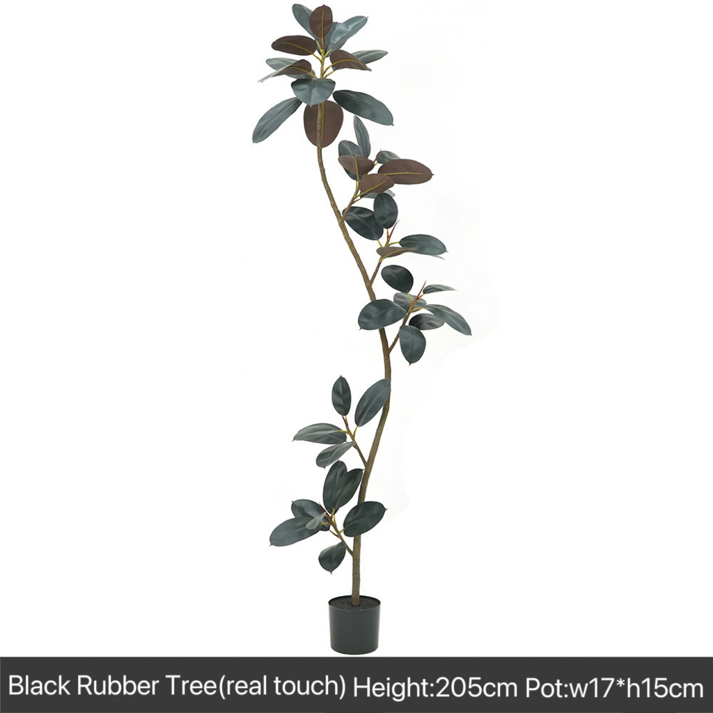 AP027 Artificial BLACK RUBBER TREE - Indoor Home/Garden Decorative Large Artificial Black Rubber Tree