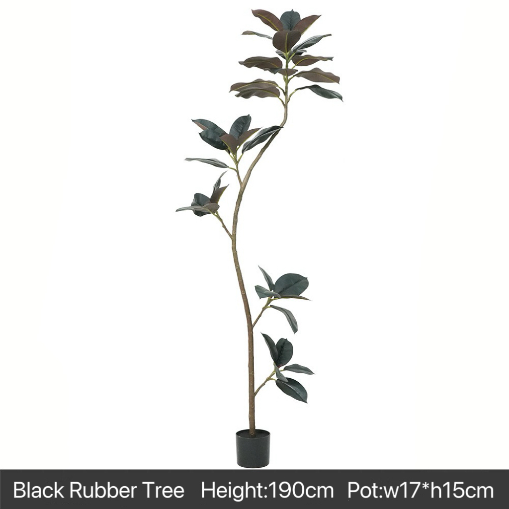 AP027 Artificial BLACK RUBBER TREE - Indoor Home/Garden Decorative Large Artificial Black Rubber Tree