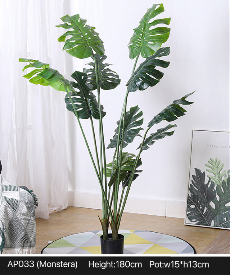 AP033 Artificial MONSTERA - Indoor Home/Garden Decorative Large Artificial Plants/Trees