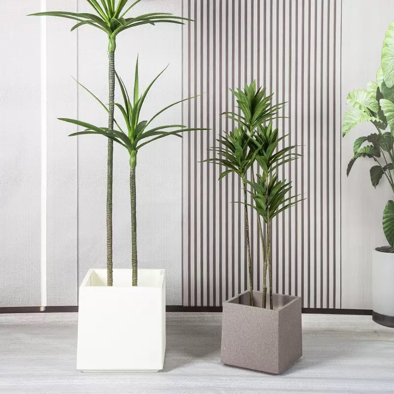 Artificial Plant Plastic Square Pot - Indoor Home/Garden Decorative Large Artificial Plants/Trees Pot