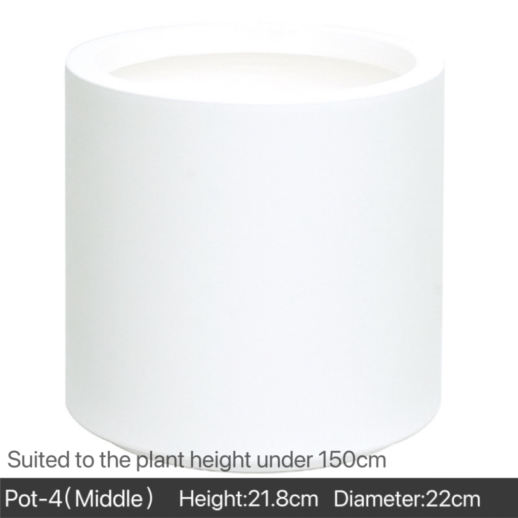Artificial Cement Cylinder-shaped Plant Pot - Indoor Home/Garden Decorative Large Artificial Plants/Trees Cement Pot