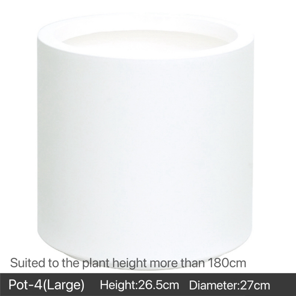 Artificial Cement Cylinder-shaped Plant Pot - Indoor Home/Garden Decorative Large Artificial Plants/Trees Cement Pot