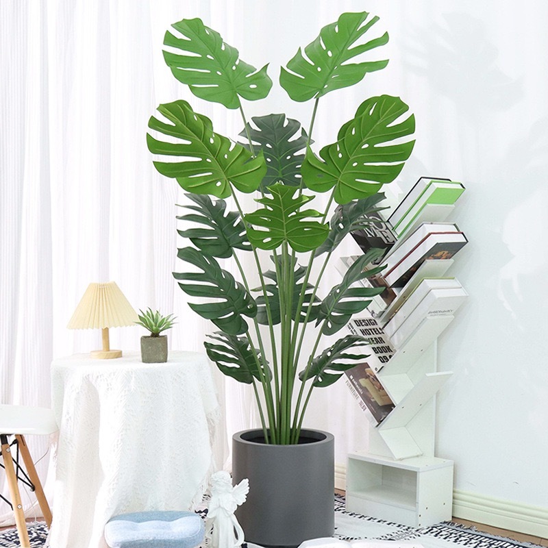 Artificial Cement Cylinder-shaped Plant Pot - Indoor Home/Garden Decorative Large Artificial Plants/Trees Cement Pot