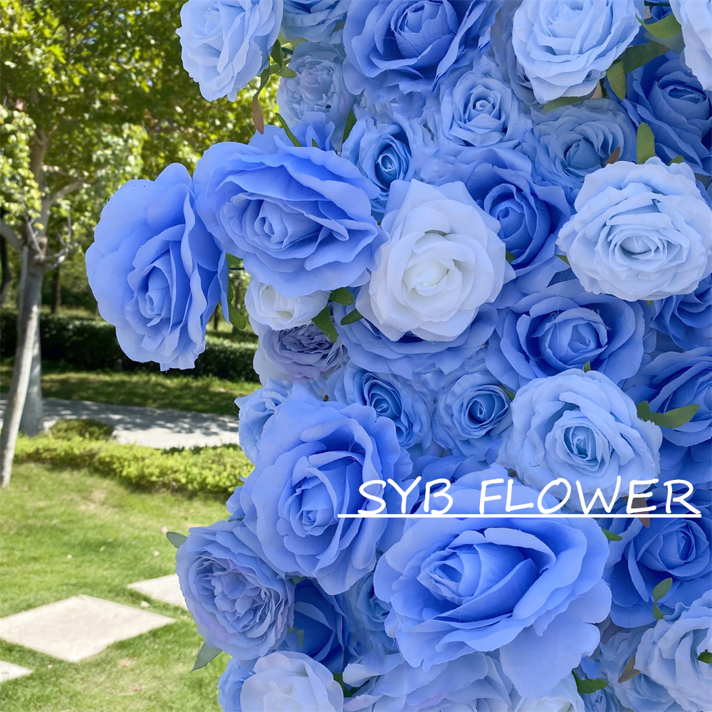 #266 Customized 3D/5D Cloth Back Roll up Articifial Flower Wall Backdrop For Wedding Event Party Decoration