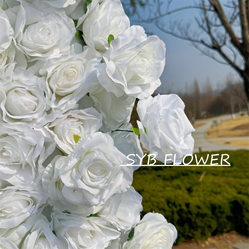 #396 SYB FLOWER Customized 3D/5D Cloth Back Roll up Articifial Flower Wall Backdrop For Wedding Event Party Decoration