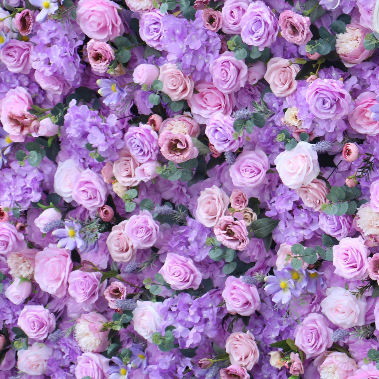 #327 Customized 3D/5D Cloth Back Roll up Articifial Flower Wall Backdrop For Wedding Event Party Decoration