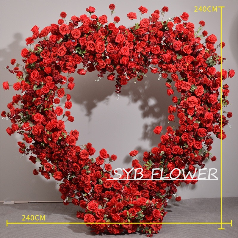 AC-014 Wholesale Customized Wedding Arch Silk Artificial Flower Gate Flower Arch Backdrop For Wedding Decoration With Free Shipping