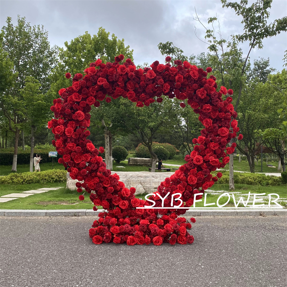 AC-013-1 Wholesale Customized Wedding Arch Silk Artificial Flower Gate Flower Arch Backdrop For Wedding Decoration With Free Shipping