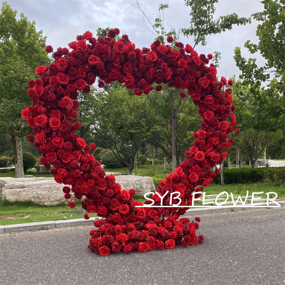 AC-013-1 Wholesale Customized Wedding Arch Silk Artificial Flower Gate Flower Arch Backdrop For Wedding Decoration With Free Shipping